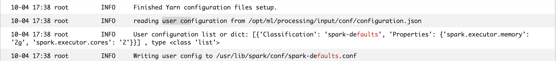 default configuration